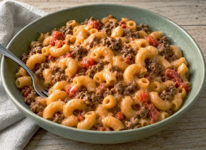 Beefy Macaroni and Cheese
