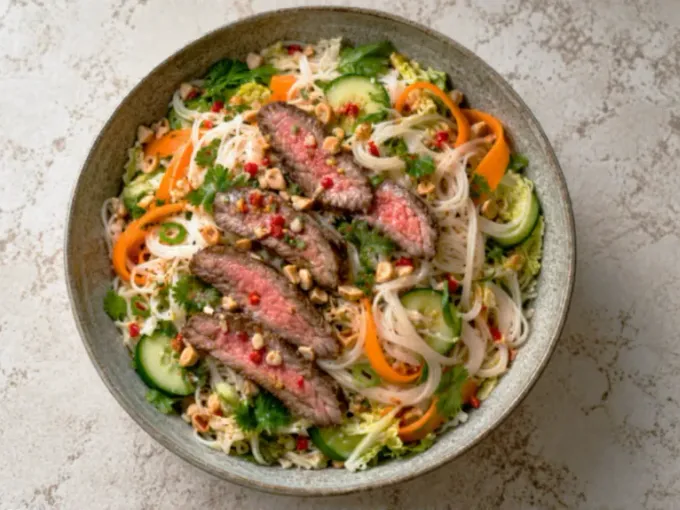 Vietnamese Steak & Rice Noodle Salad